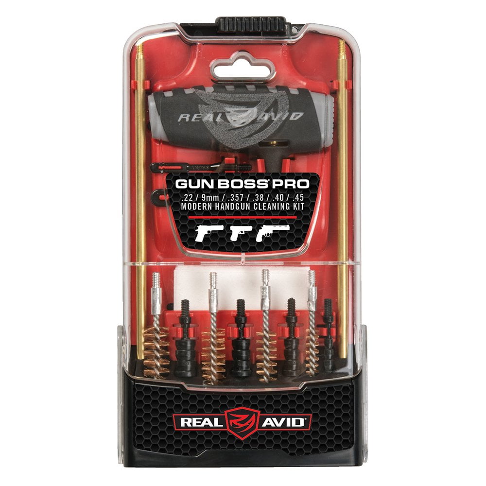Real Avid - Zestaw do czyszczenia broni Gun Boss Pro - Handgun Cleaning Kit - AVGBPRO-P - Uniwerslny NS