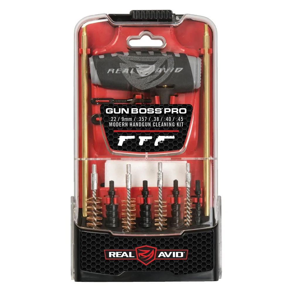 Real Avid - Zestaw do czyszczenia broni Gun Boss Pro - Handgun Cleaning Kit - AVGBPRO-P - Uniwerslny NS