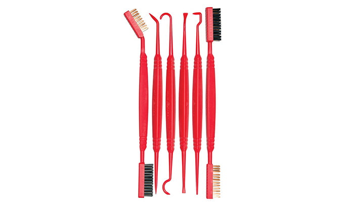 Real Avid - Zestaw szczotek i skrobaków do czyszczenia broni Accu-Grip Picks & Brushes - AVPBS - Uniwersalny NS