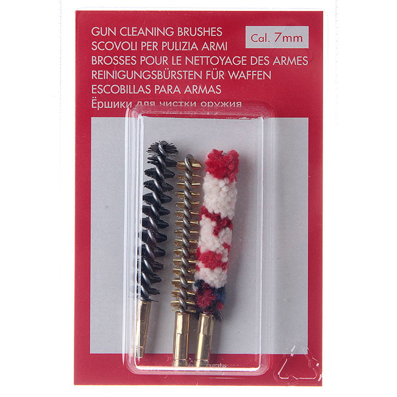 Szczoteczki (3szt.) uniwers. kal. 7mm mosiężna, nylon, bawełna