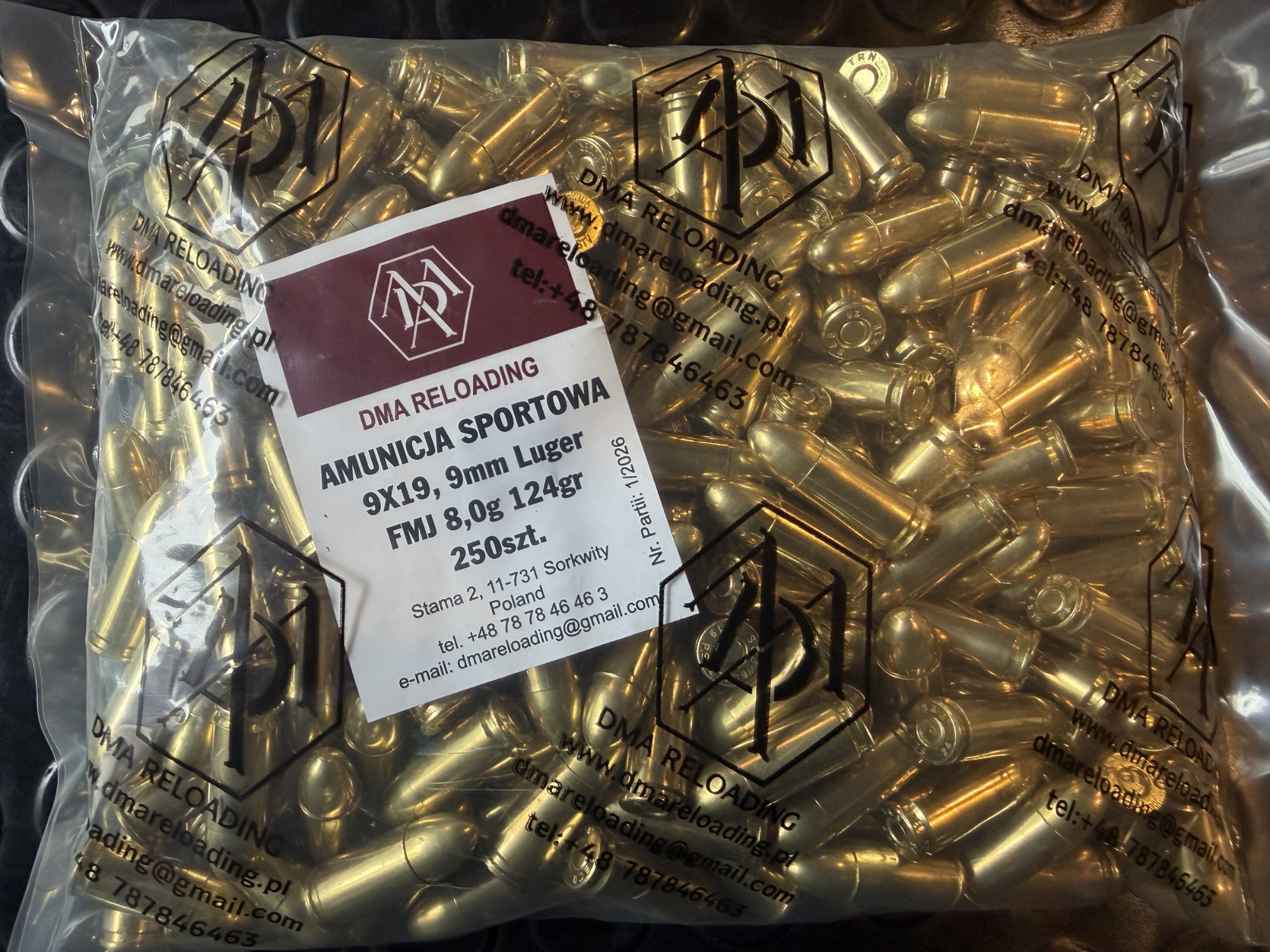DMA 9x19mm FMJ 124gr