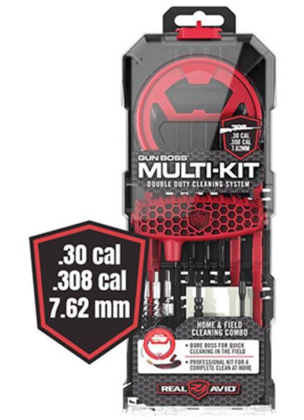 Real Avid - Zestaw narzędzi do czyszczenia broni Gun Boss Multi-Kit - .30/.308/7.62mm - AVGBMK308 - Uniwersalny NS