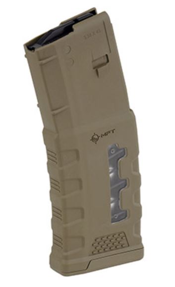 MFT - Magazynek polimerowy z okienkiem Extreme Duty do AR-15 / M4 - 5,56 x 45 mm/.223 - 30 naboi - Scorched Dark Earth - EXDPM556-W-SDE