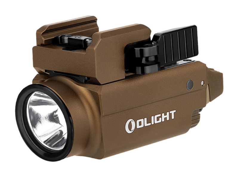 Latarka na pistolet OLIGHT BALDR S Desert TAN z zielonym laserem
