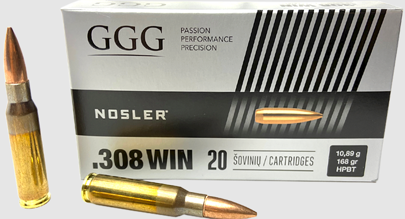GGG .308 WIN HPBT Nosler GPX13 168gr