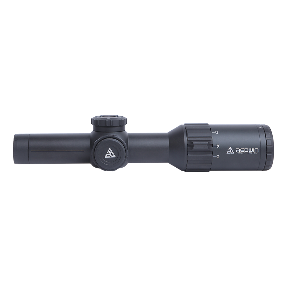 RED WIN - Luneta biegowa SCARLET 1-6x24 SFP, krzyż Delta Wing - Czarna RW10