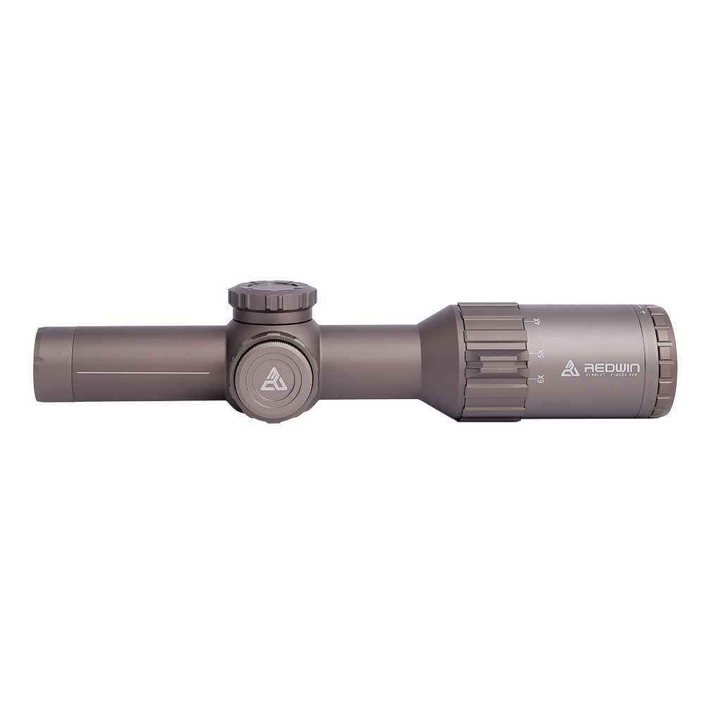 RED WIN - Luneta biegowa SCARLET 1-6x24 SFP, krzyż Delta Wing - Brązowa RW10-C