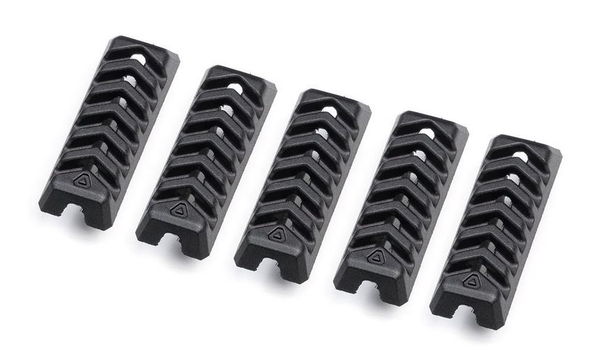 Strike Industries - Ochronne zaślepki SIEGEN Rail Covers do otworów M-LOK - 5 szt. - Czarne - SI-SIEGEN-COVER-BK