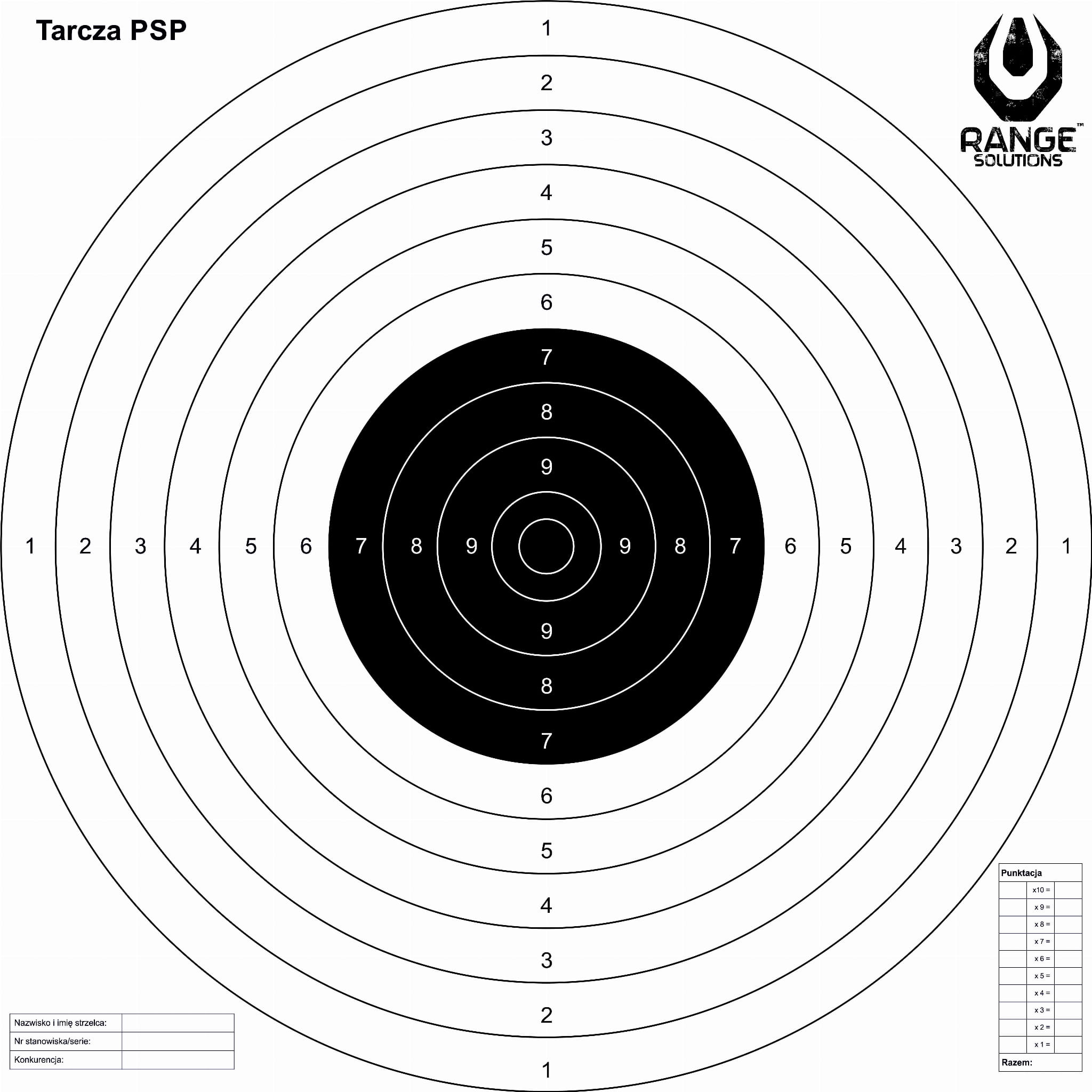 Tarcze Strzeleckie PSP TS2 50 szt