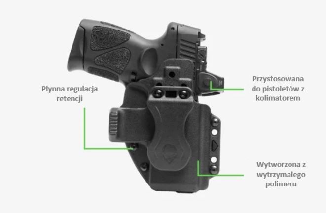 Kabura PHOTON do HS H11 PRO/Hellcat PRO, IWB/OWB, oburęczna, do pistoletu bez latarki, Alien Gear Holsters