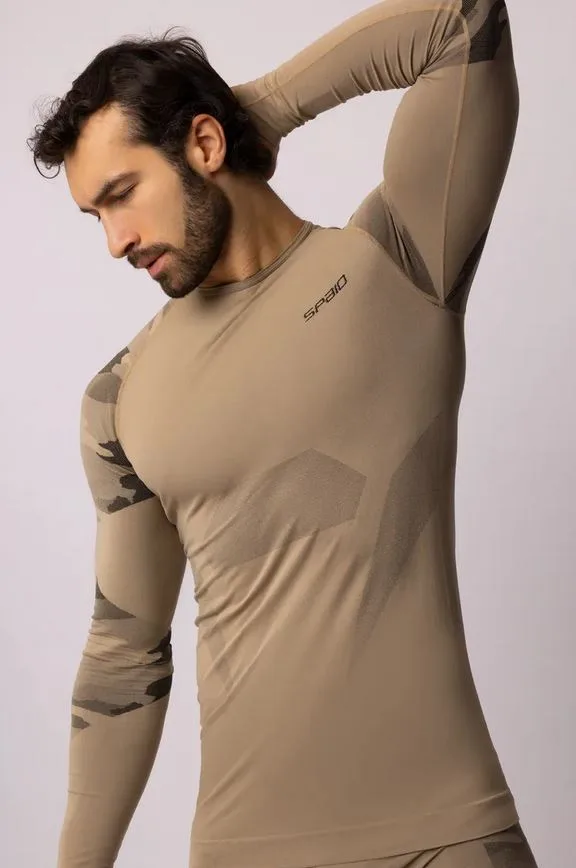 SPAIO KOSZULKA D/R TACTICAL MĘSKA; Kolor: SAND; Rozmiar XXL — zdjęcie 2