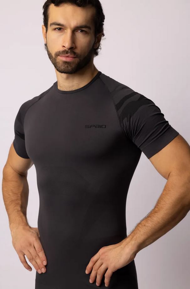 SPAIO KOSZULKA K/R TACTICAL MĘSKA; Kolor: SHADOW GREY; Rozmiar XXL