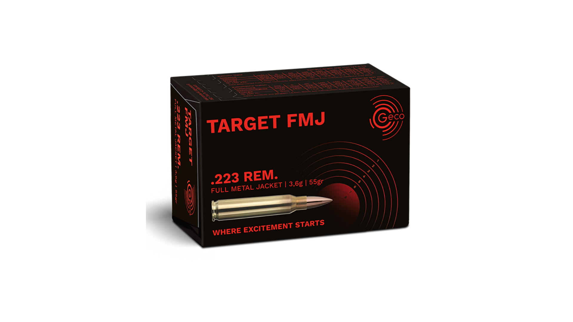 GECO .223 REM Target FMJ 55gr