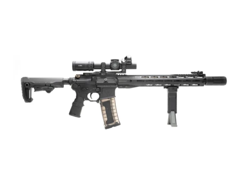 Strike Industries - Chwyt przedni z dwójnogiem Strike - Czarny - SI-AR-AL-BIPOD-GY
