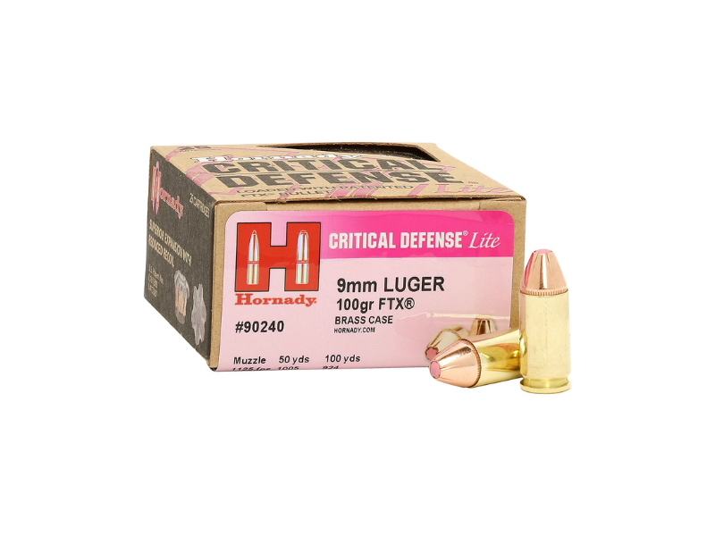 Hornady 9x19mm FTX Critical Defense Light 100gr