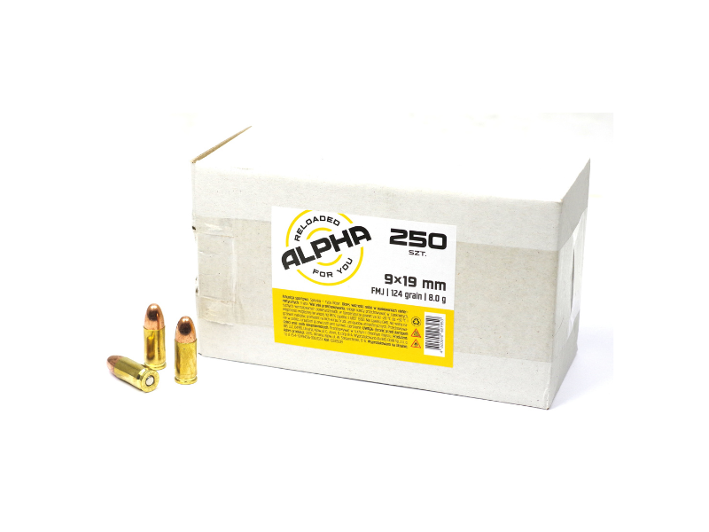 Alpha 9x19mm FMJ RN 124gr