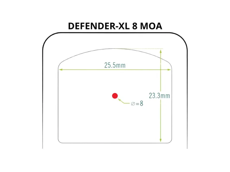 Kolimator Vortex Defender XL 8 MOA