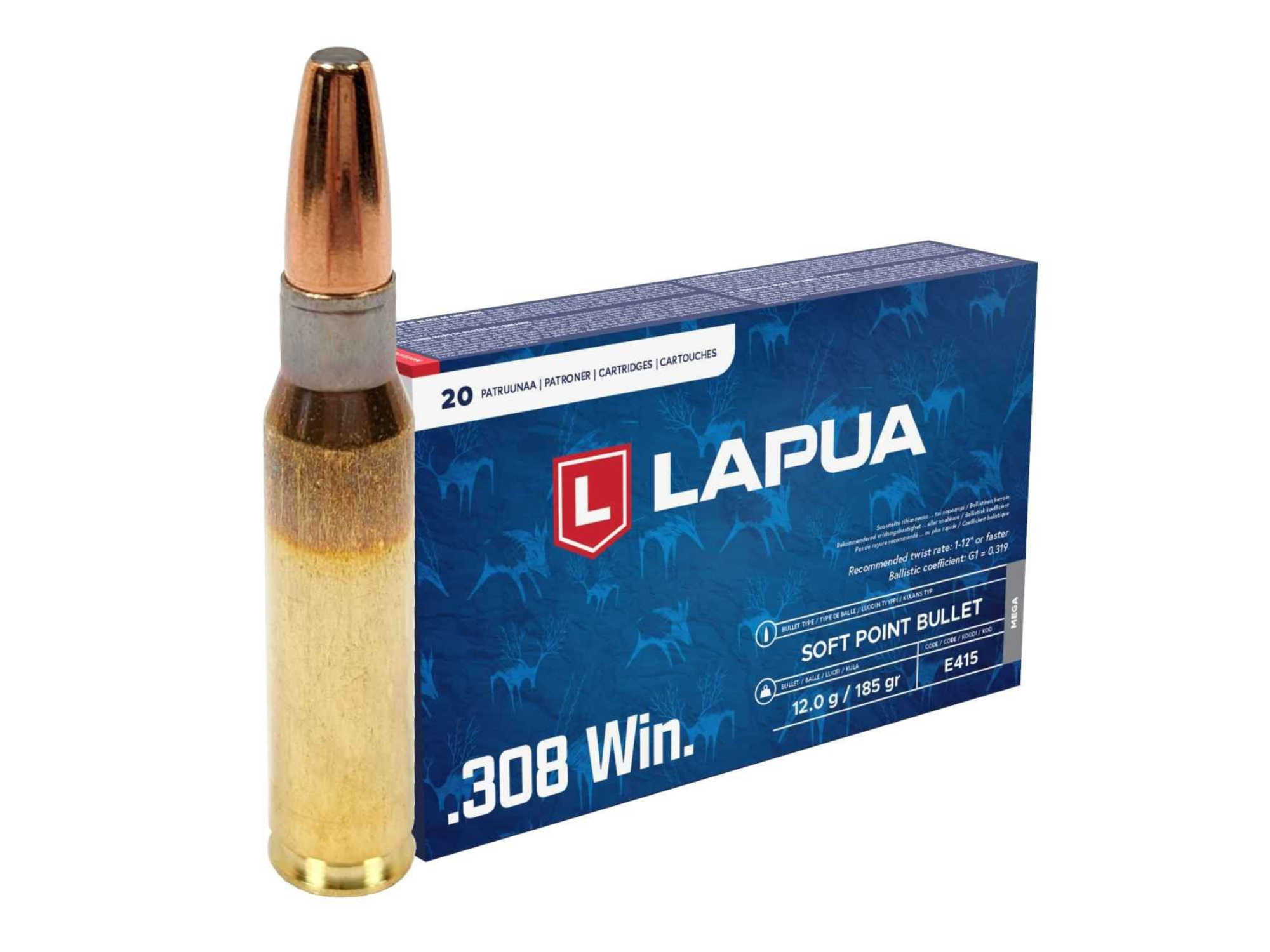 Lapua .308 WIN MEGA 12g/185gr