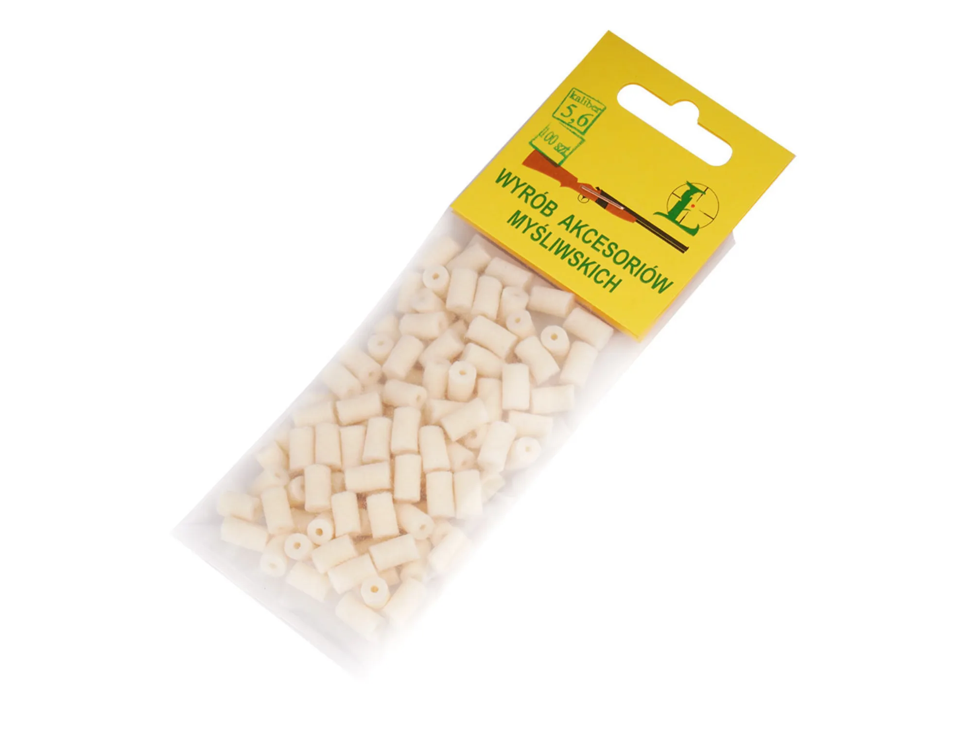 Łuszczek - Przecieraki filcowe do broni kulowej - 5,6mm - 100 sztuk - 4-001 - 5,6 — zdjęcie 2