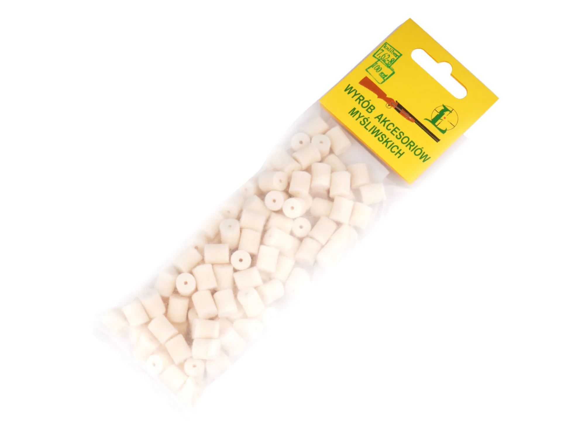 Łuszczek – Przecieraki filcowe do broni kulowej – 7,62-8mm – 100 sztuk — zdjęcie 2