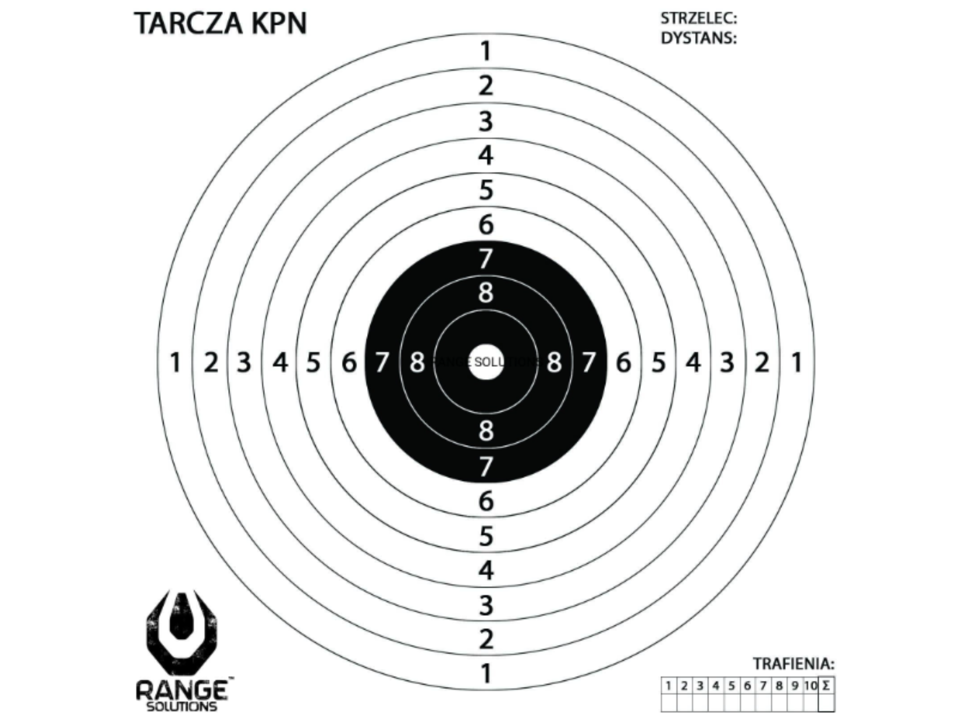 Tarcze KPN do wiatrówki 14x14cm 50szt