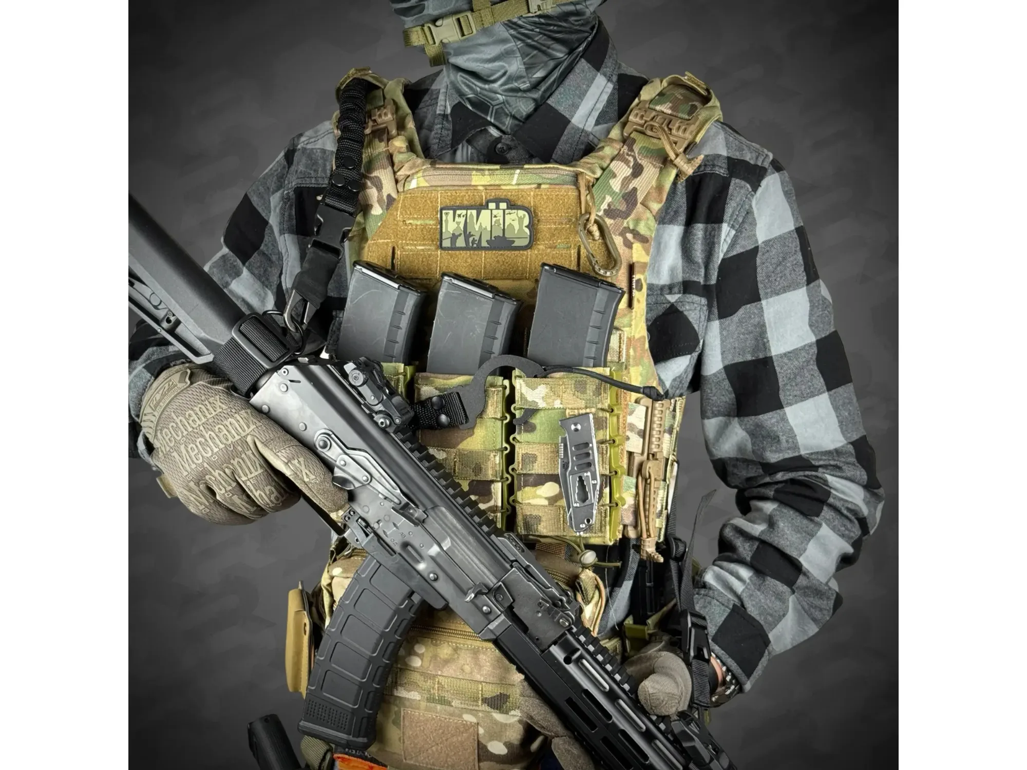 Jednopunktowy pas do AR15 z zestawem mocowań do kamizelki taktycznej RAGNAROK THOR Black — zdjęcie 3