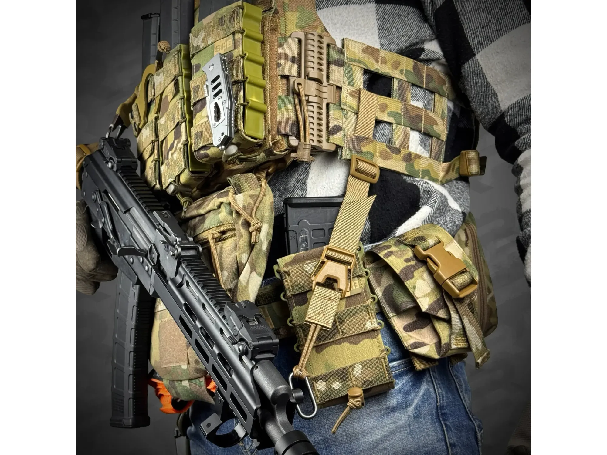 Jednopunktowy pas do AR15 z zestawem mocowań do kamizelki taktycznej RAGNAROK THOR Coyote — zdjęcie 2