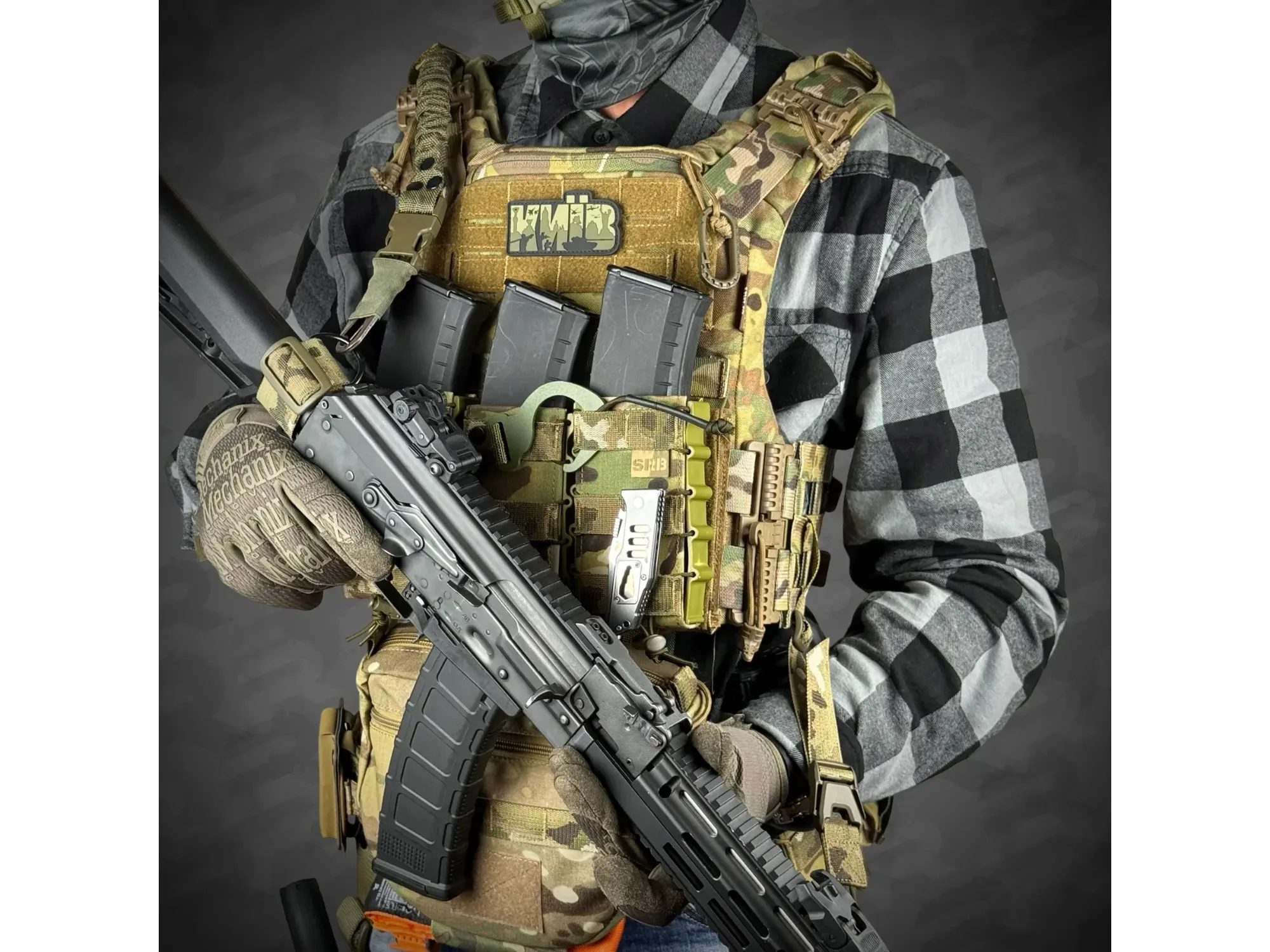 Jednopunktowy pas do AR15 z zestawem mocowań do kamizelki taktycznej RAGNAROK THOR Multicam — zdjęcie 3