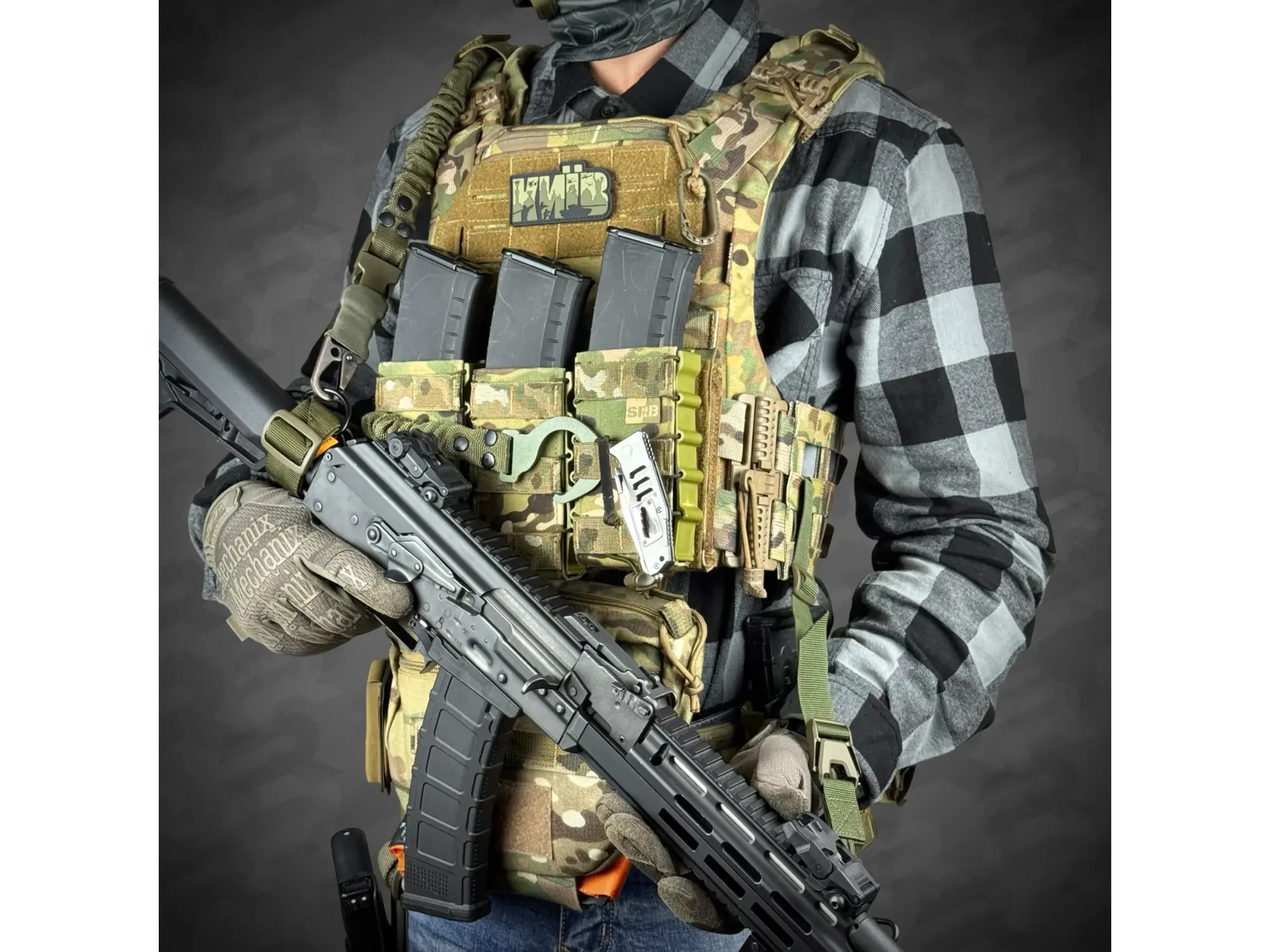 Jednopunktowy pas do AR15 z zestawem mocowań do kamizelki taktycznej RAGNAROK THOR Olive — zdjęcie 3