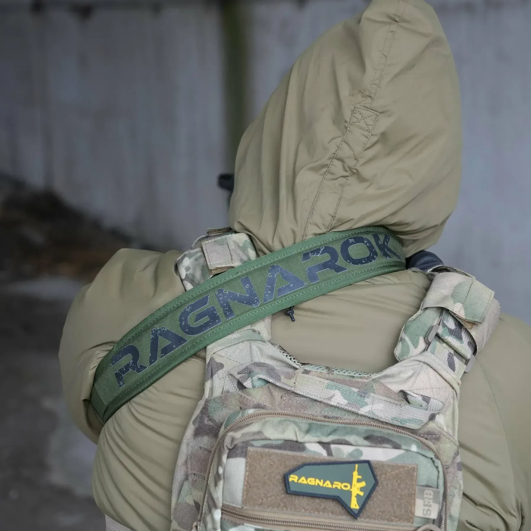 Jedno-dwupunktowy pas do AR15 z szerokim naramiennikiem RAGNARR Gen.II Olive — zdjęcie 5