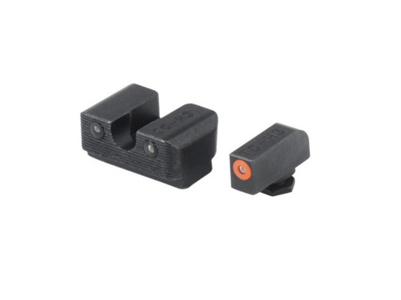 TruGlo - Trytowe przyrządy celownicze Tritium Pro - Glock 17/19 - Niskie - Pomarańczowa obwódka - TG231G1C