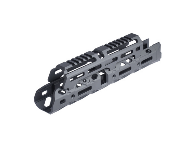 Kruk - średnie aluminiowe łoże do AK z długą nakładką rury gazowej - Czarne - CRC 1U020B
