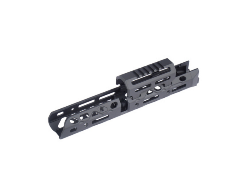 Kruk - Średnie aluminiowe łoże do AK z krótką nakładką rury gazowej - Czarny - CRC 1U020A