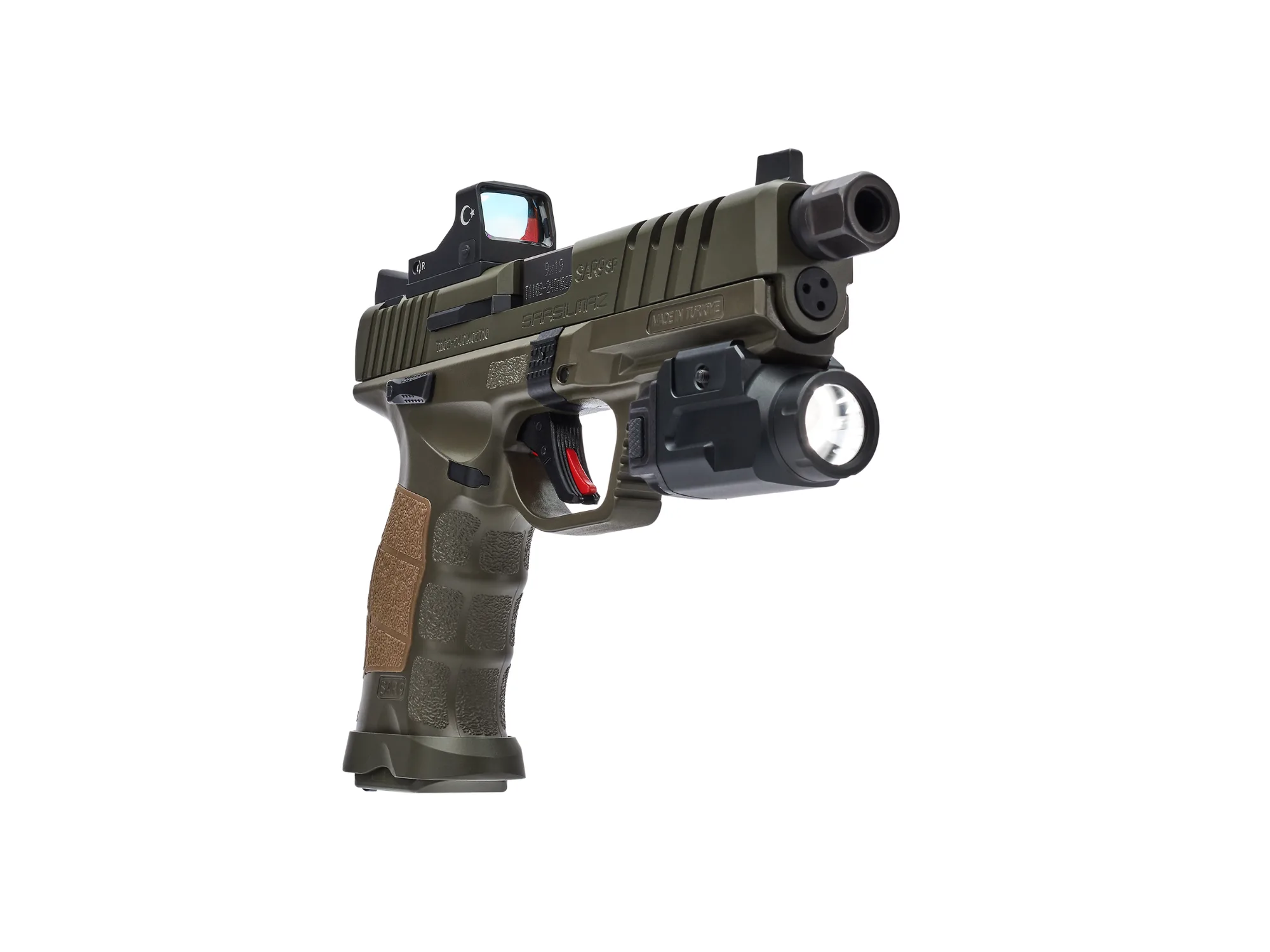 Sarsilmaz SAR9 SP Gen.3 Khaki kal. 9x19mm + kolimator + latarka!!! — zdjęcie 4
