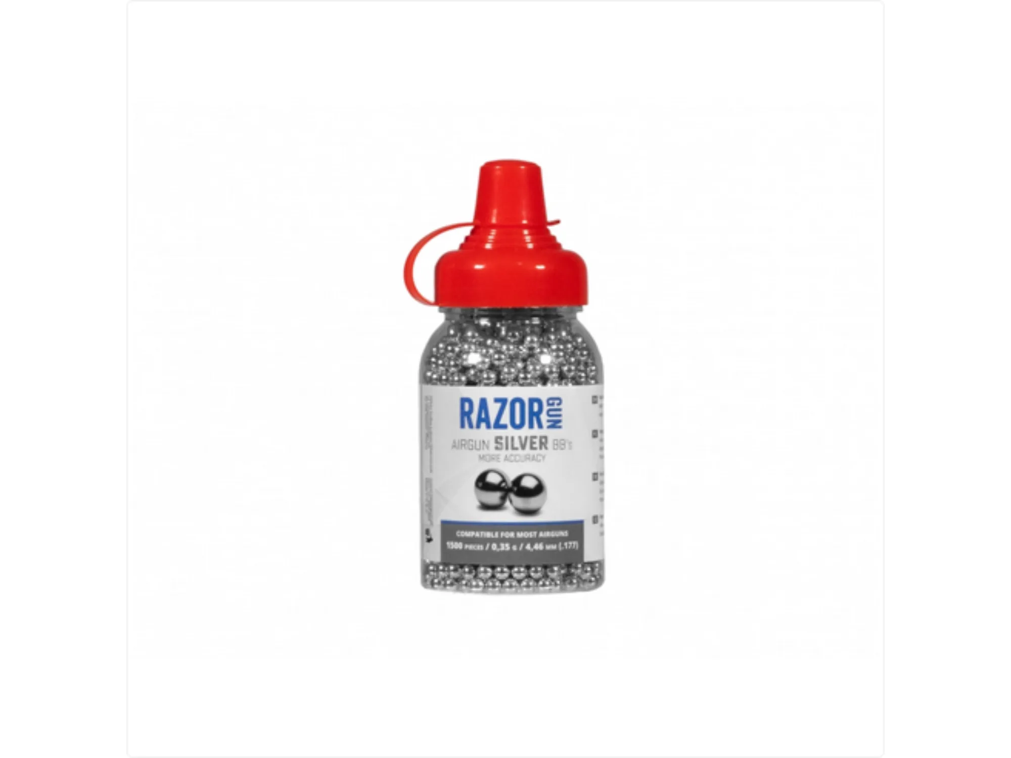 Opakowanie śrutu BBs RGun Silver 4,46 mm 1500 sztuk dozownik