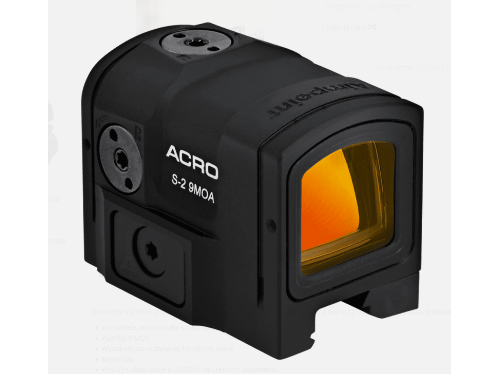 Kolimator Aimpoint ACRO S-2 9MOA