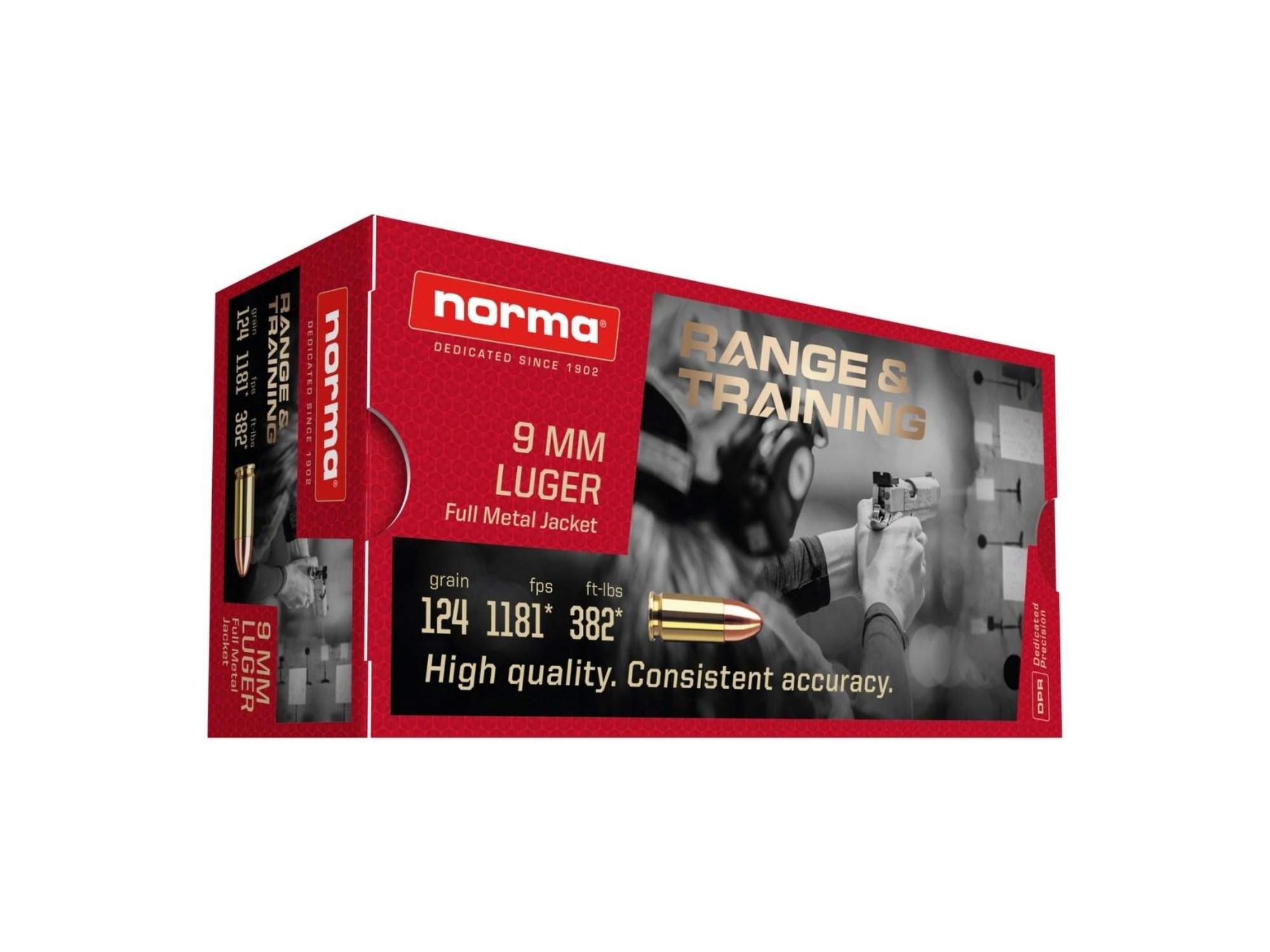 Amunicja Norma 9x19mm CTG FMJ 124gr