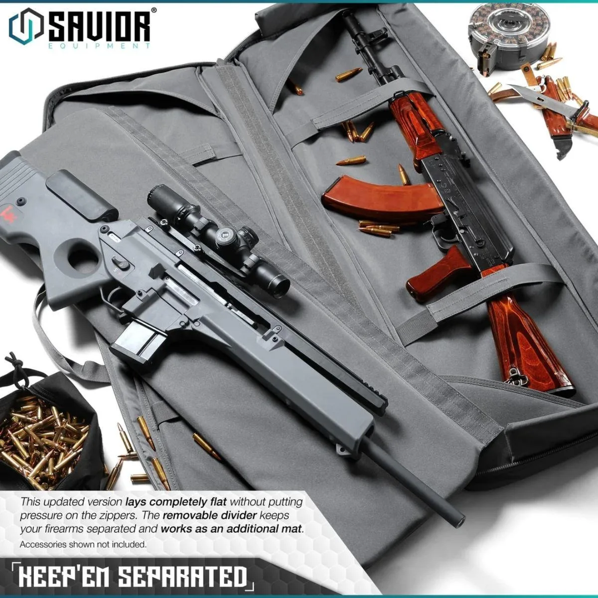 Savior – Torba Double Rifle Bag – American Classic – 51″ – Gray – RB-5112DG-V1-GS — zdjęcie 3