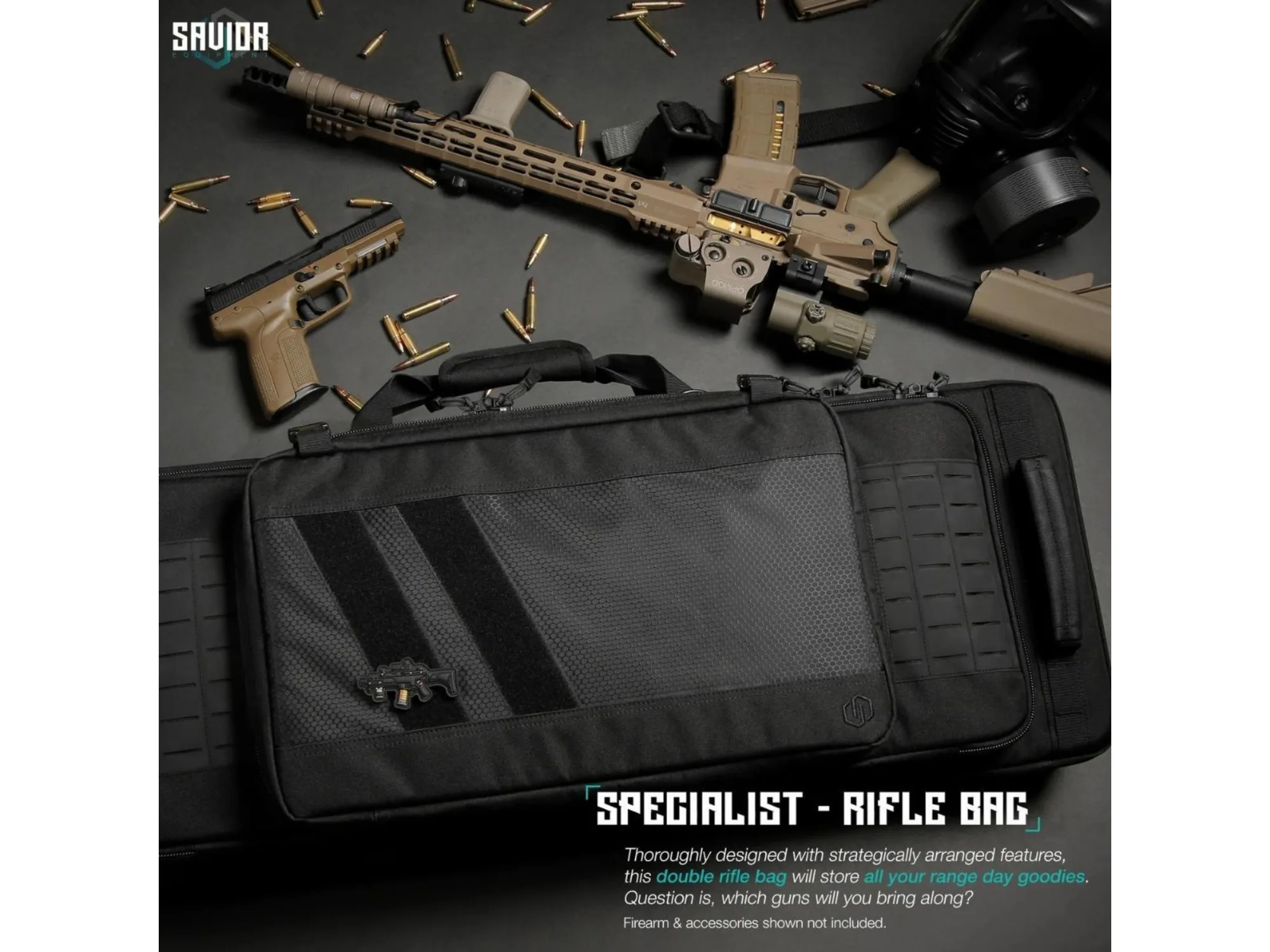 Savior – Torba Double Rifle Bag – Specialist Series – 36″ – Czarna – RB-3613DG-WS-BK — zdjęcie 3