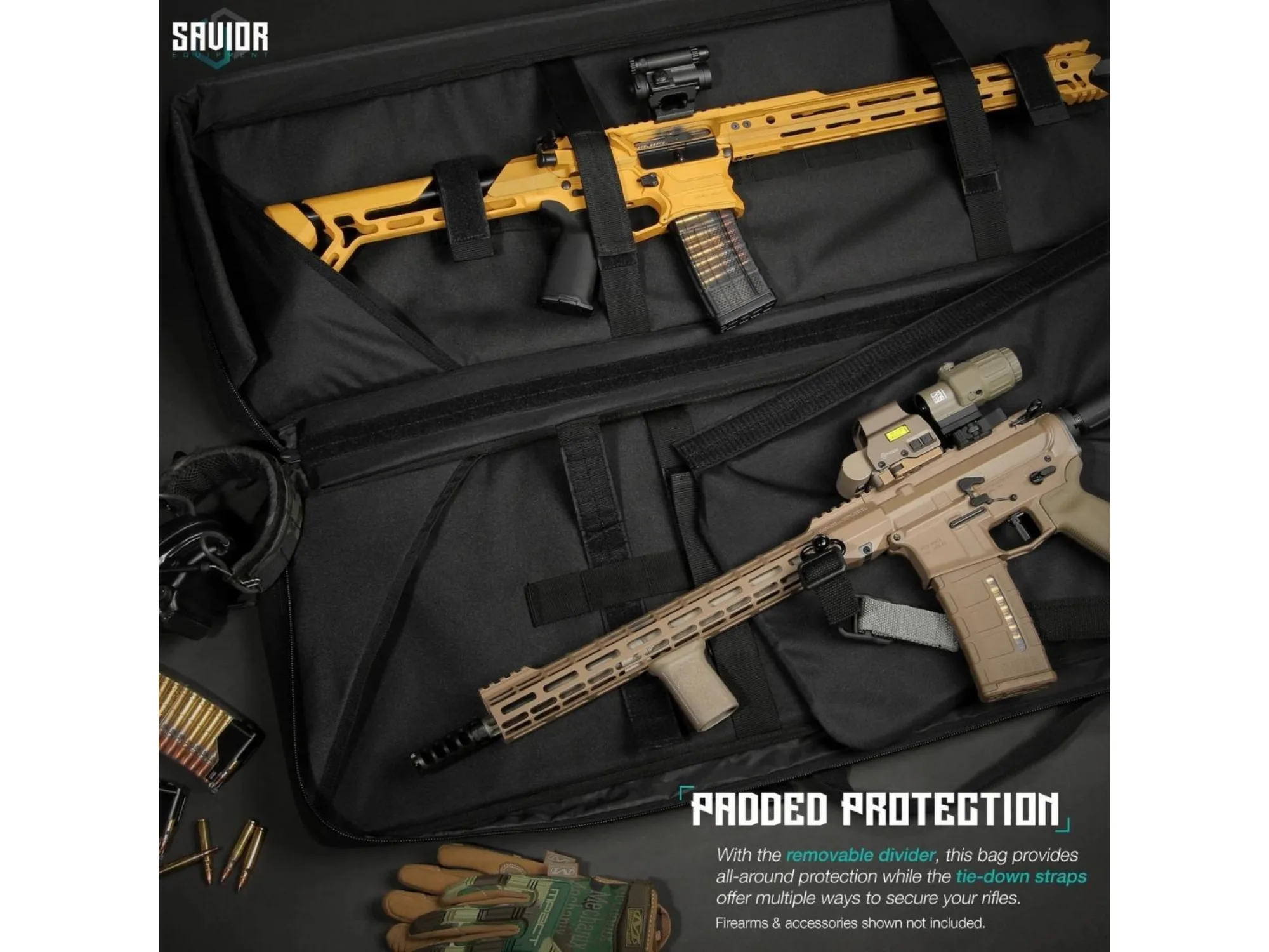 Savior – Torba Double Rifle Bag – Specialist Series – 36″ – Czarna – RB-3613DG-WS-BK — zdjęcie 4