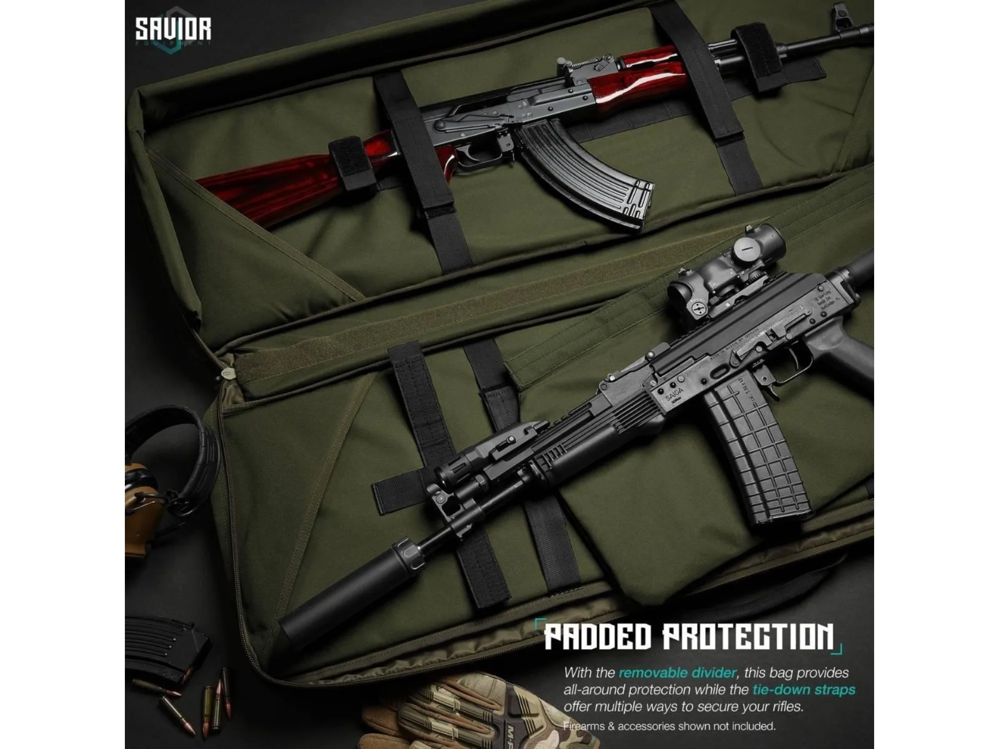 Savior – Torba Double Rifle Bag – Specialist Series – 36″ – Zielona – RB-3613DG-WS-OG — zdjęcie 3