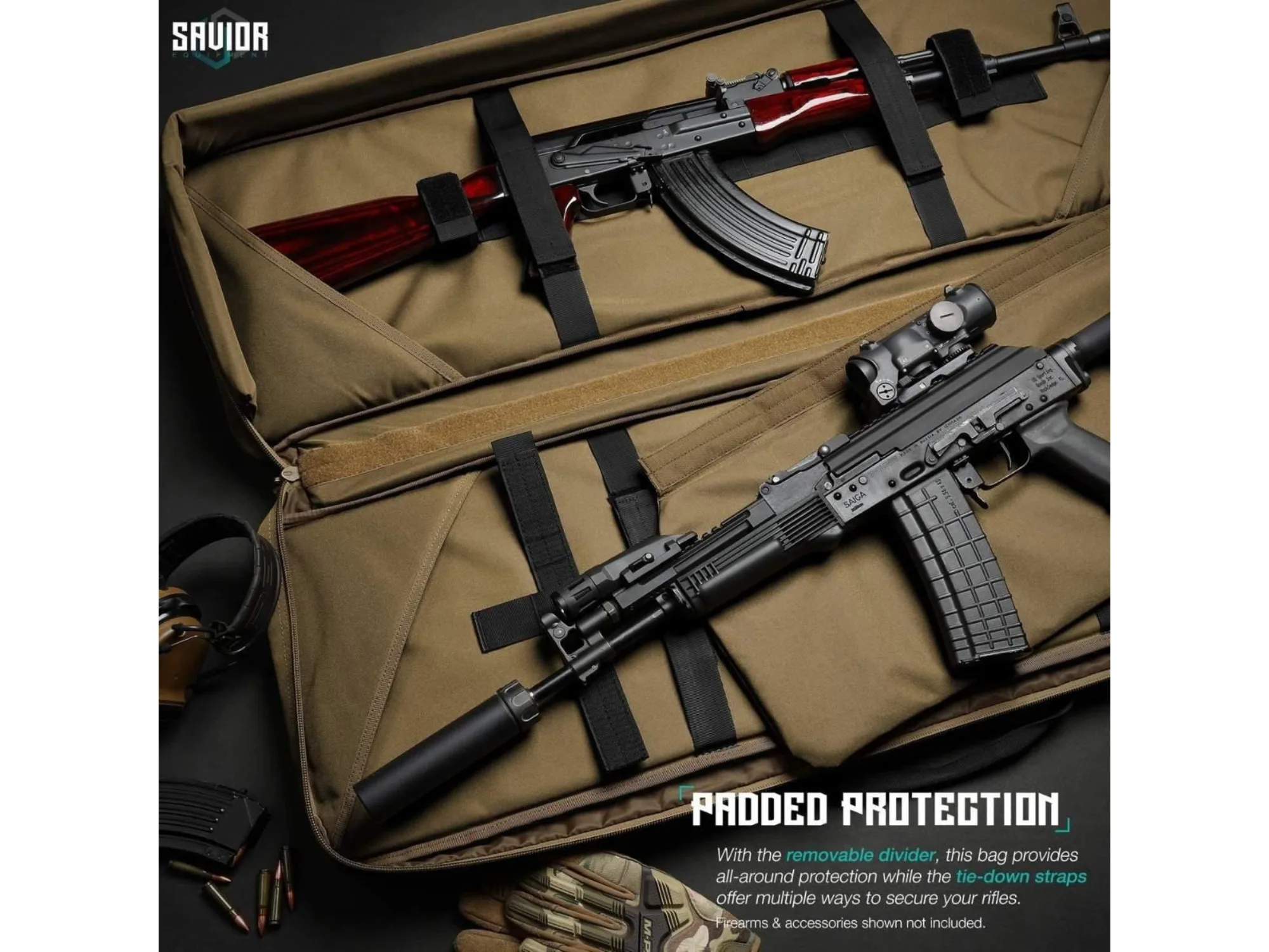 Savior – Torba Double Rifle Bag – Specialist Series – 36″ – Tan – RB-3613DG-WS-TN — zdjęcie 3