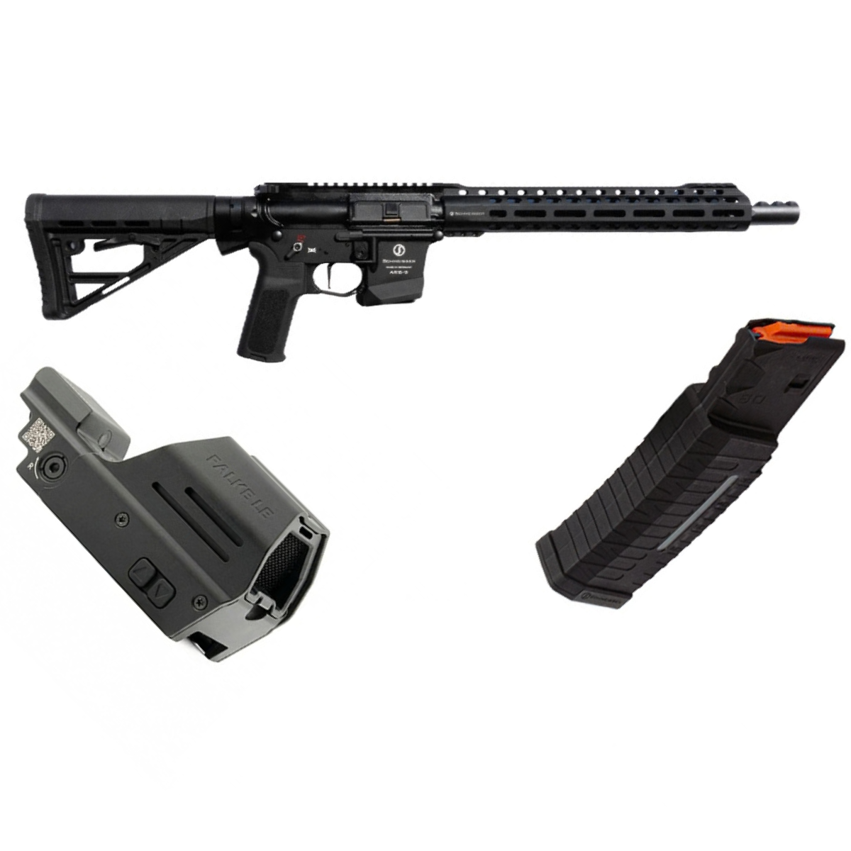 Schmeisser AR15-9 M4FL Dynamic PCC M-LOK 14,5″ w zestawie z kolimatorem Falke i magazynkiem 60nb kal. 9x19mm