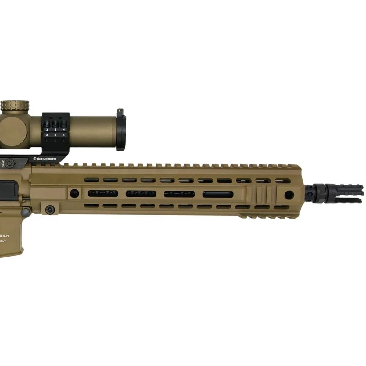 Schmeisser AR15 Solid 12,5″ FDE w zestawie z lunetą Falke .223REM/5.56 NATO